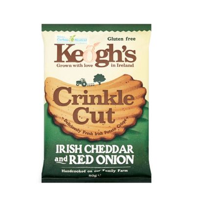 KEOGHS CHIPS CHEDDAR ONION 125gr.